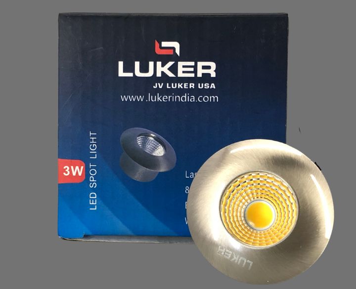 Luker LED Concealed button COB Light LSCR03 Chrome Finish Body White Light 